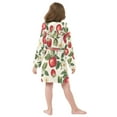 thumbnail image 7 of FORMRS Niños Bathrobe Unisex Hooded Robe Soft Plush Pajamas Sleepwear, Size 7-9T, Apple Leaves Pattern, 7 of 7