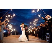 Wedding Sparklers 36-inch for wedding grand exit reception send-off light photography model party (Pack of 30 + 1 Pack of Silk Petals)