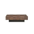thumbnail image 2 of Rectangular Solid Wood Coffee Table Mango Wood Dark Brown Top with Dark Base, 2 of 7