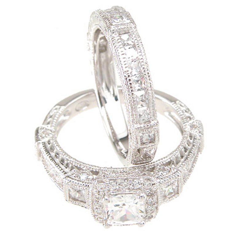 His and Hers Wedding Ring Set Cheap Wedding Bands for Him and Her(7/13) -  Walmart.com