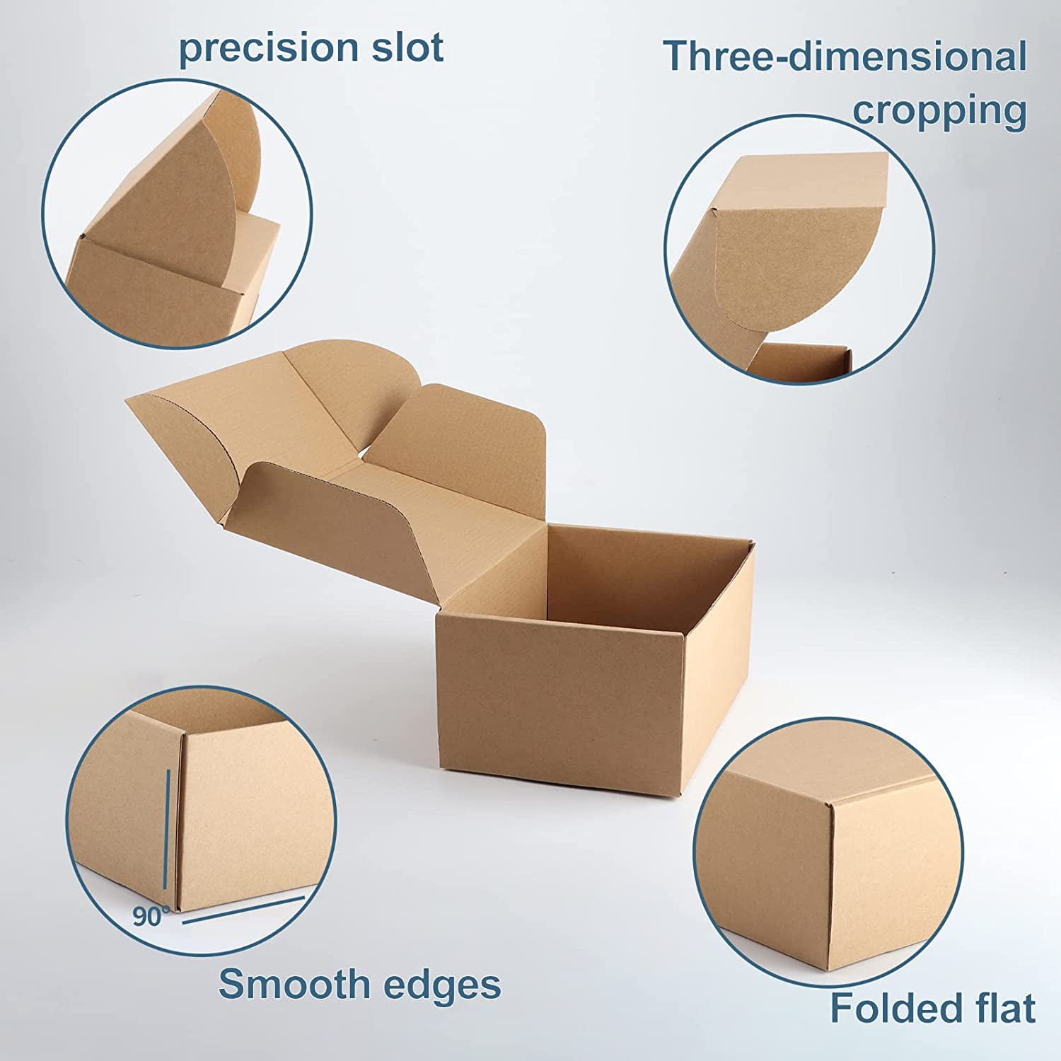 Calenzana 25 Pack 9x6x4 Shipping Boxes, Small Corrugated Cardboard Boxes for Mailing and Packing, Brown