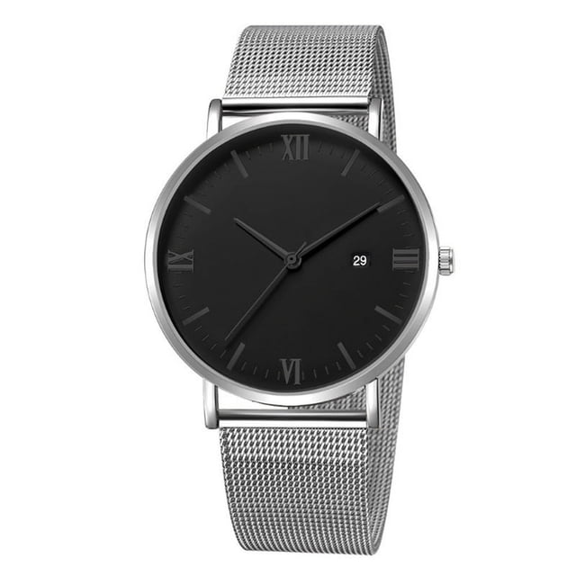 Reloj de pulsera de malla simple, reloj de cuarzo de moda neutral para hombre, reloj Joker, reloj para hombre