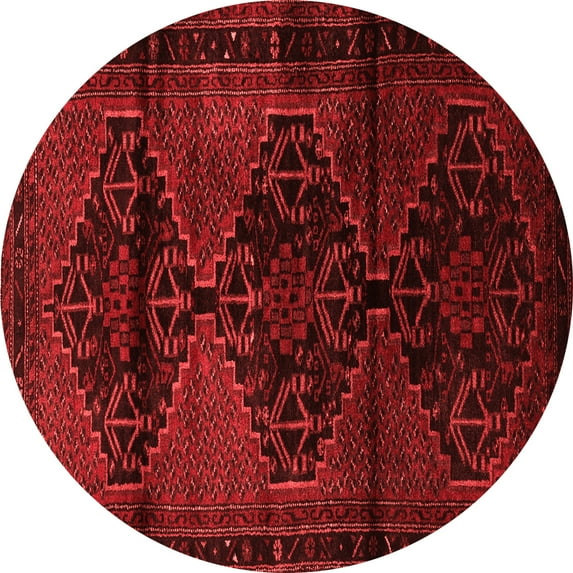 Ahgly Company Indoor Round Persian Red Traditional Area Rugs, 8' Round