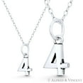 thumbnail image 1 of Number "4" Charm Numerical Charm Pendant & Chain Necklace in Oxidized .925 Sterling Silver, 1 of 1
