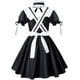 thumbnail image 2 of Delantal de sirvienta francesa, disfraz de Lolita, disfraz de cosplay, conjunto de guantes y calcetines con orejas de gato peludas, 2 of 5