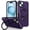 Darkpurple, variant on Decase for iPhone 15 with Built-in Ring Holder Stand Case,Military Grade Shockproof Protective,Slim Rugged Anti-Scratch Non-Slip Hard Phone Cover Case for iPhone 15,Royalblue