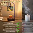 thumbnail image 5 of Candle Warmer Lamp with Timer Dimmer Crescent Moon Hanging Lanterns Stained Glass Night Sky Blue Gold Candle Lamp Warmer for Jar Candle with 4 Bulbs Gifts for Women House Warming Gifts, 5 of 8