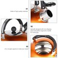 TUMALL Whistling Coffee Cup Stove Tea Pots Stovetop Teakettles Espresso