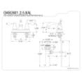 thumbnail image 2 of Kingston Brass GKB2602AL 4 in. Centerset Bathroom Faucet, Polished Brass, 2 of 2