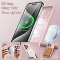 thumbnail image 3 of JETech Magnetic Silicone Case for iPhone 15 Pro Max 6.7-Inch, Compatible with MagSafe, Phone Cover with Camera Lens Full Protection (Pink), 3 of 6