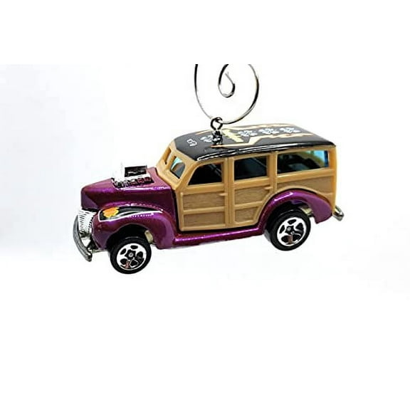 Christmas Ornament for 1940 Woodie Purple Tan