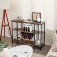 thumbnail image 4 of Costway Wine Cabinet Bar Table Wine Rack Table for Drinks Glasses with Power Outlets Brown, 4 of 10