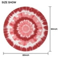 thumbnail image 6 of Red White Tie Dye Mandala Pattern Round Tablecloth 60"x60",Wrinkle Wipeable Table Cloth for Kitchen Dining Room Picnic Patio Party, 6 of 6