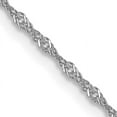 thumbnail image 2 of Avariah Diamonds Solid 14K White Gold 1.2mm Singapore with Lobster Lock Chain - 20"- Made In Italy, 2 of 8