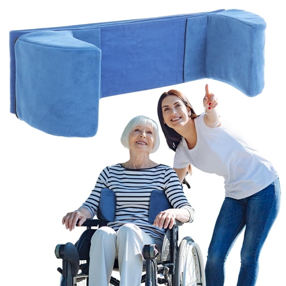 SAFH Wheelchair Lateral Support Cushion Adjustable Foam Wedge Stabilizer Blue 1 Pack Standard