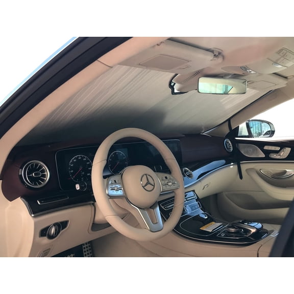 HeatShield, The Original Windshield Sun Shade, Custom-Fit for Mercedes-Benz CLS450 Sedan w/ Driver Assistance Package 2019, 2020, 2021, Silver Series