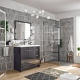 thumbnail image 5 of Eviva Lugano 36" Gray Modern Bathroom Vanity w/ White Integrated Top, 5 of 7