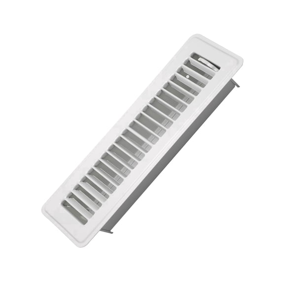 COZZIVITA 2" x 10" Floor Register - Heavy Duty Steel Walkable Floor Vents - Easy Adjust Air Supply Lever - Vent Covers for Home (White)