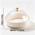 thumbnail image 2 of Clear Candy Bowl with Secure Lid, Large Transparent Fruit Serving Bowl, Food Grade Storage Container for Snacks, Cookie, Coffee Table Home Decor, 2 of 5