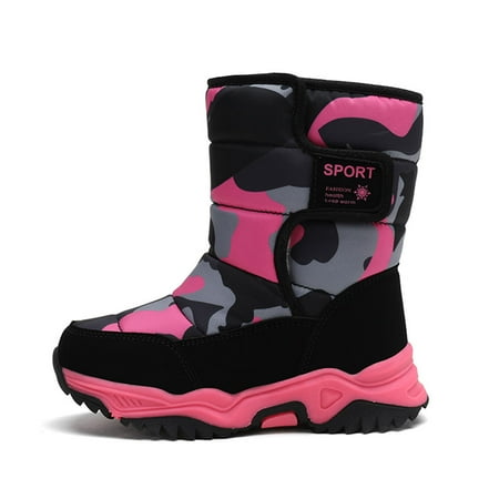 

Boys Girls Snow Boots Winter Waterproof Slip Resistant warm Cold Weather Shoes