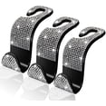 thumbnail image 1 of Paquete de 3 elegantes ganchos para reposacabezas de coche, reposacabezas para asiento trasero de coche, gancho para colgar, color blanco WD.WDQZL Hogar, 1 of 6