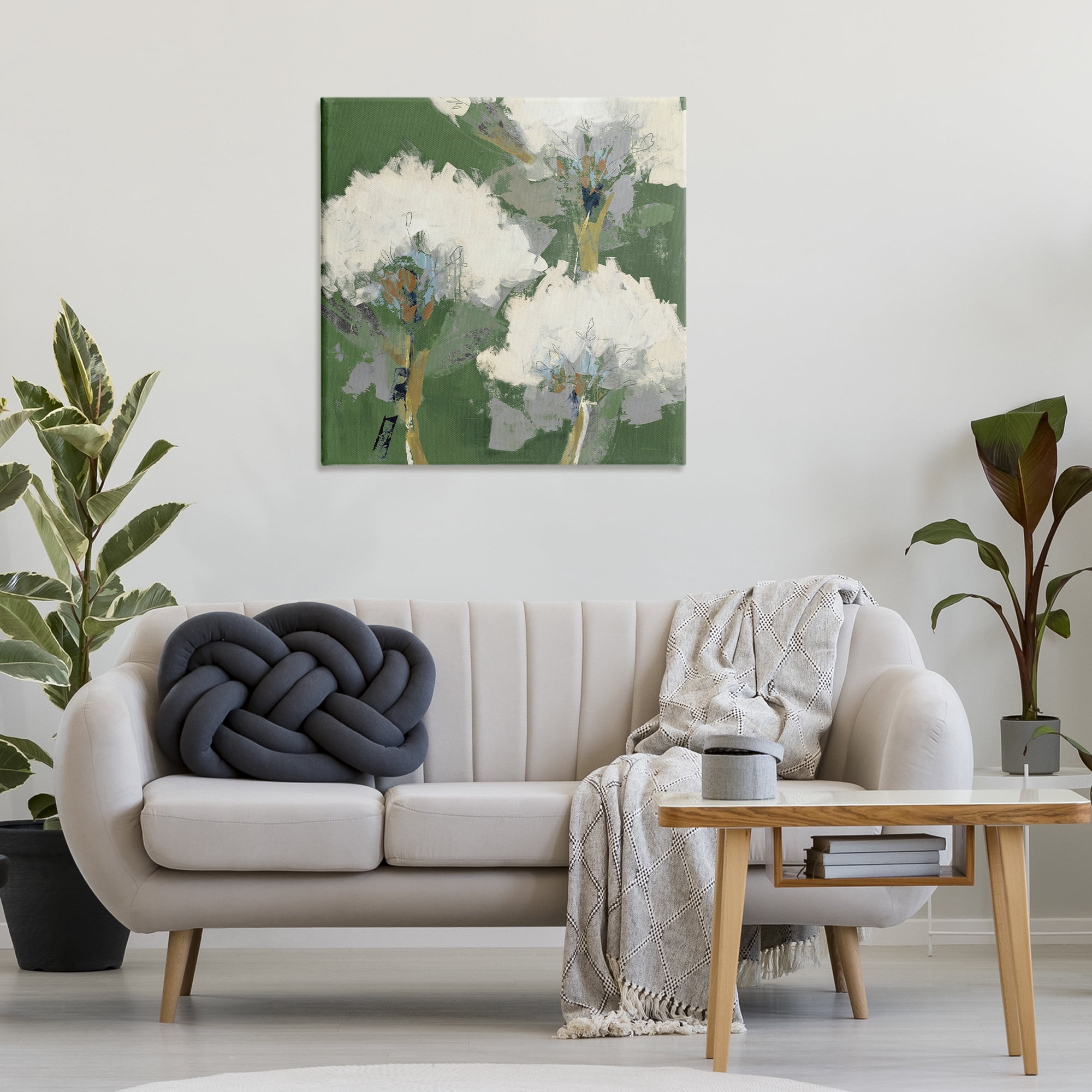 Stupell Industries Abstract Flower Buds Plants & Flowers Painting Wrapped Canvas Art Print Wall Art, 30 x 30