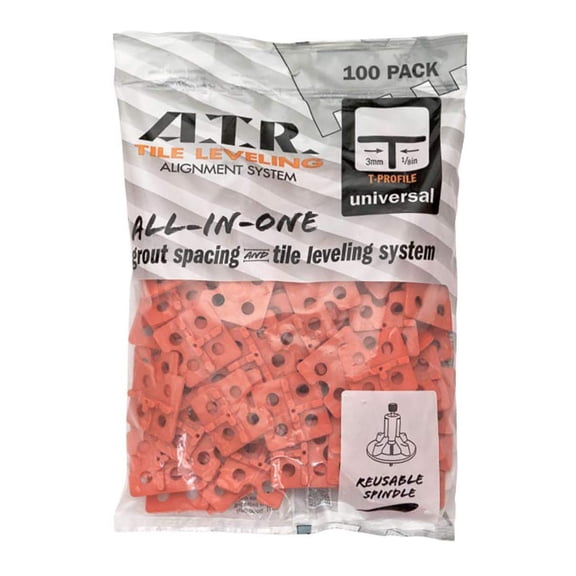 ATR Leveling System - 3UT100 Tile Leveling Alignment System 100 3 mm Offset Floors and Walls Spacing Plate