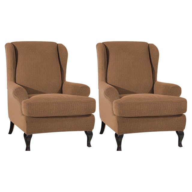 fastboy 2x Elastic Sofa Cover Effective Protection And Not Easy To Wrinkle Soft Comfortable Armchair Cover Light coffee