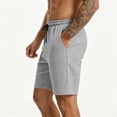 thumbnail image 6 of EOYWHK Men Shorts Athletic with Pockets Elastic Waist Athletic Shorts for Men Soft Lightweight Breathable for Basketball Running Gym Active Gray, Size S, 6 of 9