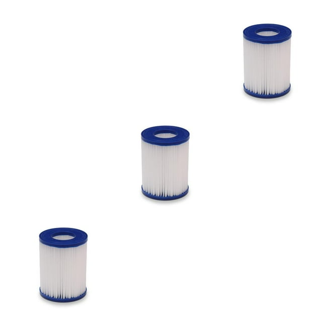 ziyahi Filtre de Piscine Gonflable en Polyester Recharge Pompe de Spa Filtres Système de Filtration Accessoire de Réparation Pièces de Rechange Type II 3Ensemble