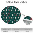 thumbnail image 6 of Dark Green Christmas Tree Pattern Round Fitted Tablecloth with Elastic Edge,Dining Table Cover Waterproof,Outdoor Round Tablecloth for Camping,Dining,Indoor and Outdoor, 6 of 7