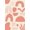 Orange, Pattern 14, variant on ODIKA 4'x6' Warm Terracotta Geometric and Floral Washable Area Rug Elegant Check Pattern with Retro Flower Motifs Pet Friendly, Non-Shedding for Bedroom, Reading Nook