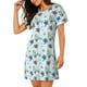 thumbnail image 2 of Fotbe Turtle Bata de Dormir para Mujer con Estampado, Camisón de Algodón de Manga Corta, Ropa de Dormir Casual, 2 of 6