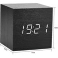 thumbnail image 4 of Alarm Clock LED Clock 3 Levels Brightness Modern Cube Clock Temperature Display Black, 4 of 5