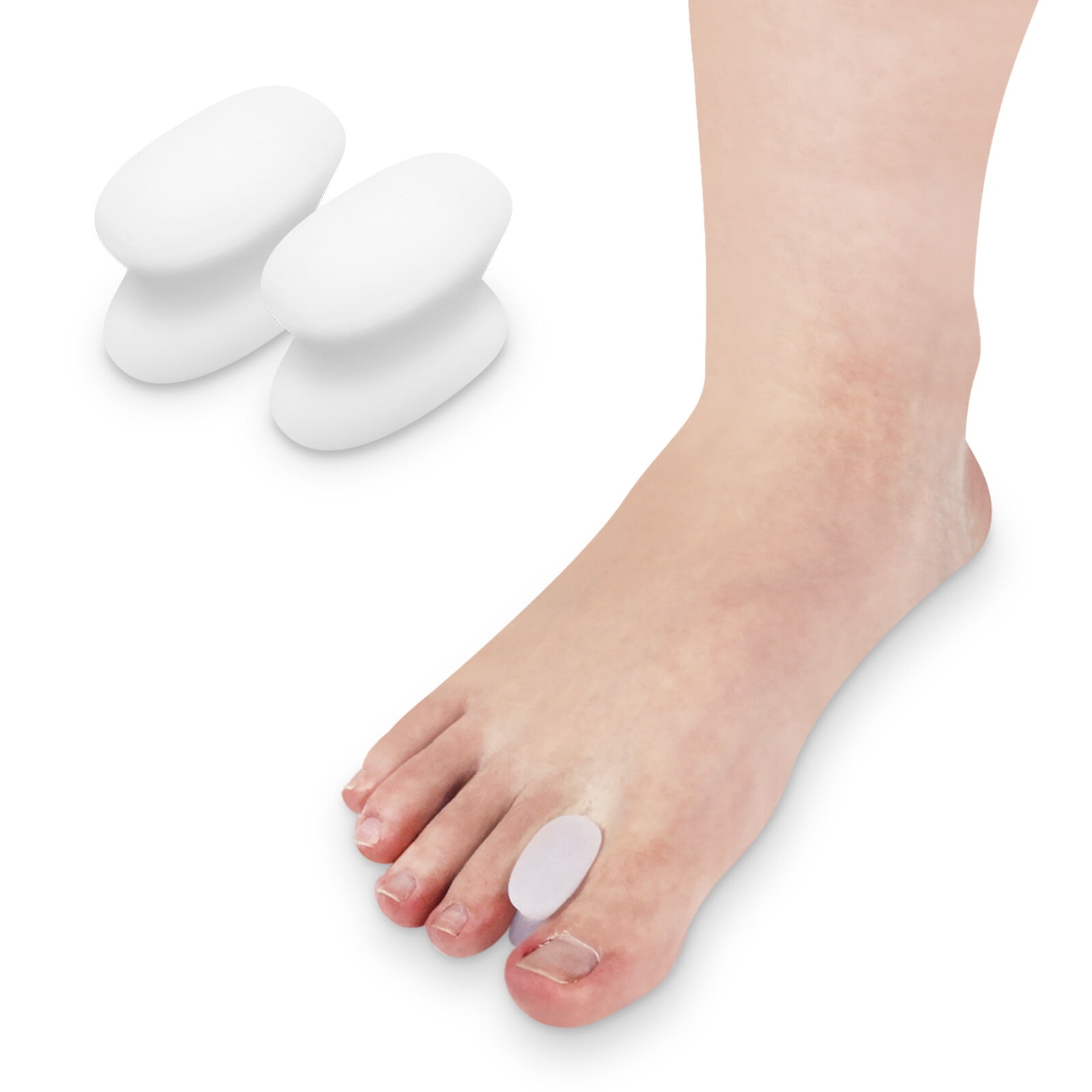 Pinkiou Gel Toe Separators for Men Women,to Straighten Overlapping Toes