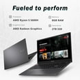 thumbnail image 2 of ASUS VivoBook S 15 Portable Mince 15,6 Pouces FHD, Portable, AMD Ryzen 5 5600H, 8 Go RAM, 2 To SSD, Graphiques AMD Radeon, Clavier Rétroéclairé, Caméra Web, Windows 11 Famille, Indie Black, Carte USB Hotface 32 Go, 2 of 8