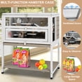 thumbnail image 6 of PETSCOSSET 3-Tier Wooden Hamster Cage with Storage Shelf Indoor Outdoor Large Guinea Pig Cage House and Habitat, 6 of 9