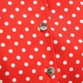 thumbnail image 6 of FRSASU Women's Notch Lapel Vintage Short Sleeve Cocktail Swing Dress Polka Dot 1950s Rockabilly Prom Midi Dress Red, 6 of 9