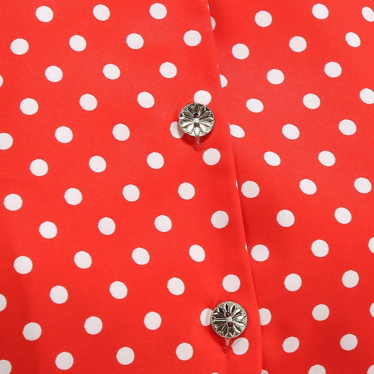 red polka dot button down dress J. Peterman Women's Polka Dot Button Front Dress