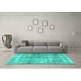 thumbnail image 3 of Ahgly Company Indoor Square Persian Turquoise Blue Traditional Area Rugs, 8' Square, 3 of 4