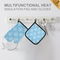 thumbnail image 4 of Yayeee Oven Mitts and Pot Holder Set of 2 Heat Resistant Kitchen Gloves Baking Hot Pad, Snowflake Pattern, 4 of 5