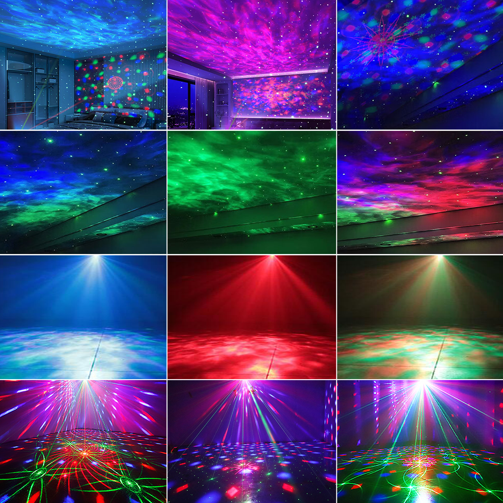 Party Light Disco Ball Light Dj Light Disco Light Ocean Light Star Light Projector Dance Light Sound Activated with Remote Control Stage Light Strobe Light for Parties KTV Christmas Halloween Décor