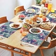 thumbnail image 2 of Pioneer Flower Floral Print Pattern Summer Placemats Table Placemats Set Of 4-Linen Kitchen Washable Placemats Table Mats 12x18 Inch Non-Slip Heat Resistant, 2 of 6