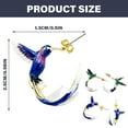 thumbnail image 3 of Eye Catching Hummingbird Alloy Earrings Trendy Crafted Ear Jewelry with Elegant Accessory for Everyday Use, 3 of 9