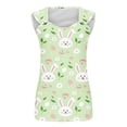 thumbnail image 4 of Puntoco Camisetas sin mangas ajustadas para mujer Camiseta sin mangas con estampado de Pascua para mujer Camiseta sin mangas holgada, 4 of 4