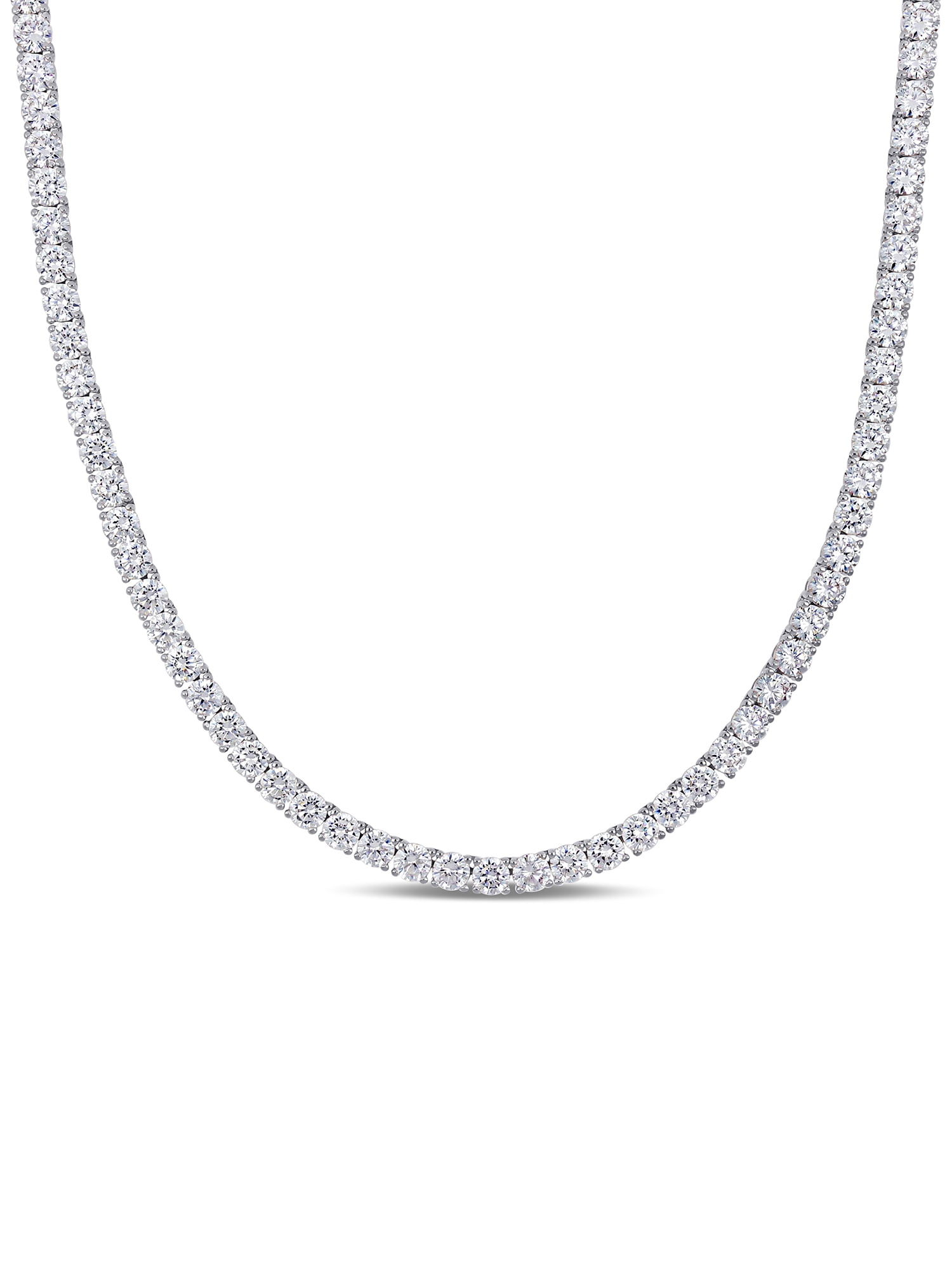 New Design Moon & Sun 925 Silver Necklace Crystal CZ Choker Chain Bride Jewelry 