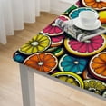 thumbnail image 4 of BANET  Abstract Tablecloth, Colorful Slices of Orange Tropical Fruit Rainbow Color Fun Design, Dining Room Kitchen Rectangular Table Cover White, 4 of 7