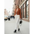 thumbnail image 4 of Women's Cropped Blazer Jacket - Classic Long Sleeve Short Suit Coat for Office, Casual, Work, Business, Elegant Chic Outerwear, 4 of 4
