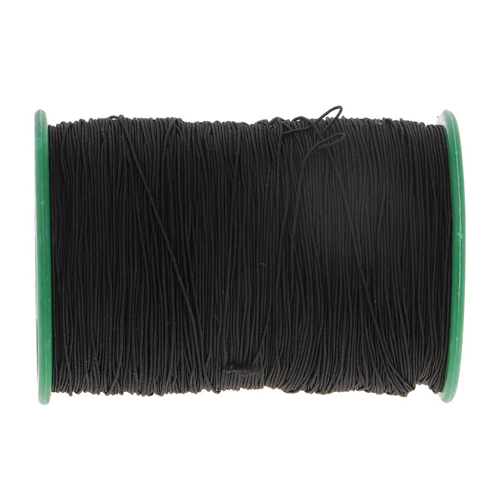 S SERENABLE 2x 0.5mm Elastic Stretch Polyester String Cord for Jewelry Making Bracelet Beading Thread 500 Meters/roll