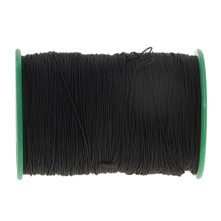 Topboutique 1mm Elastic Cord Stretchy String for Bracelets, Necklaces,  Jewelry Making, Beading, Masks; 109 Yards Black